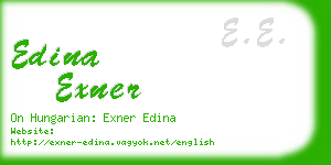 edina exner business card